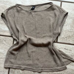 Mesh Knit Tan Top